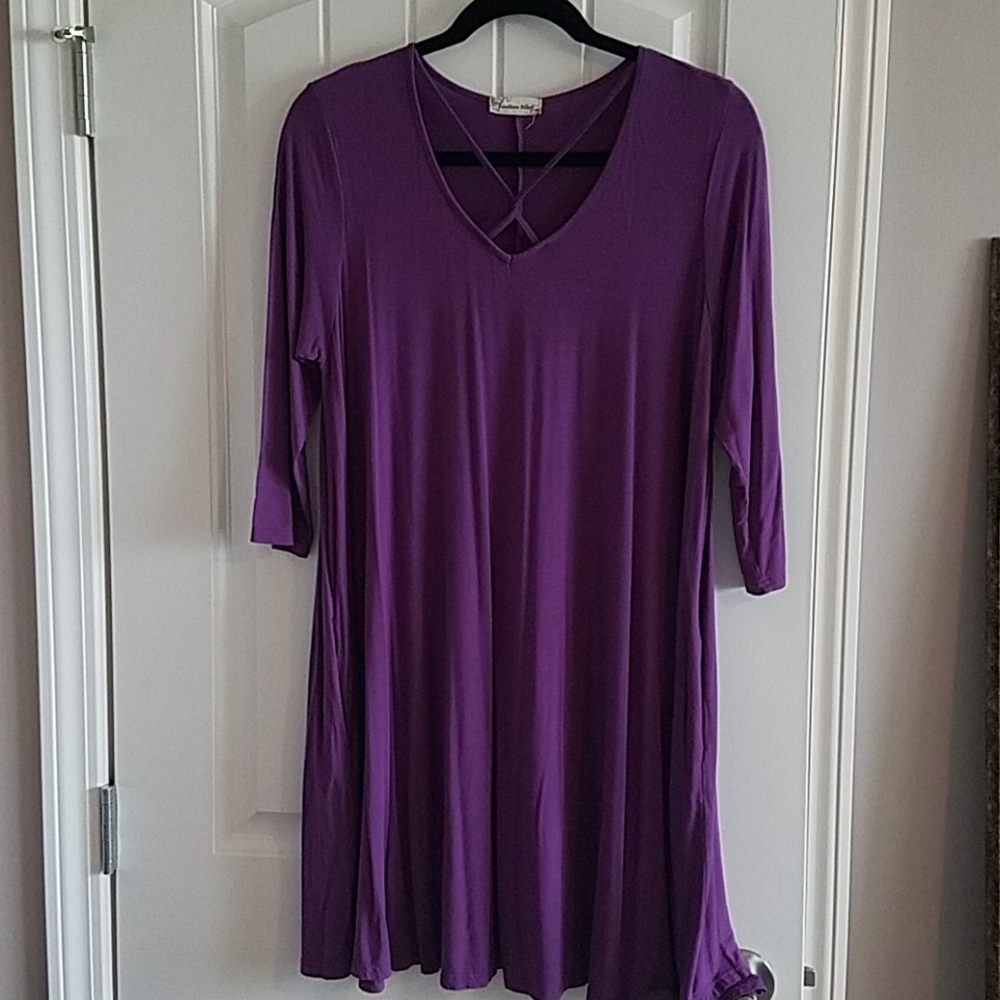 A-line t-shirt mini dress